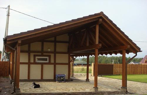 Навес к дому из дерева. Натуральный материал на приусадебном участке – навес из дерева своими руками