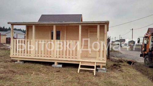 Дачный домик бытовка с верандой. Размеры садового домика