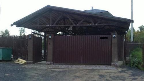 Как обшить навес профлистом. Виды