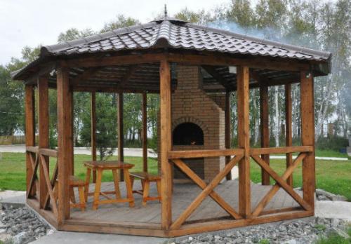 Открытая беседка. Форма беседки