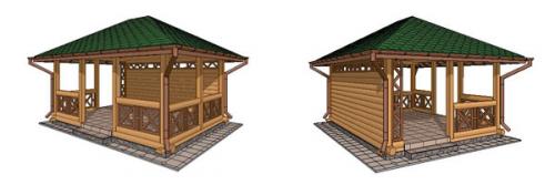 Садовые беседки для дачи из дерева. Пошаговая инструкция по созданию садовой беседки 17