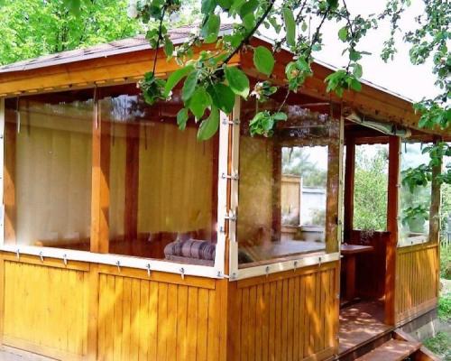 Штора для беседки от дождя. Декоративные тканевые шторы 02