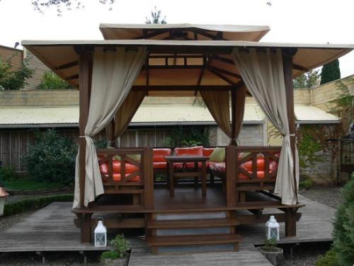 Штора для беседки от дождя. Декоративные тканевые шторы 13
