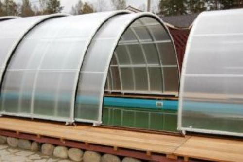 Односкатный навес из поликарбоната. Форма для поликарбонатных навесов