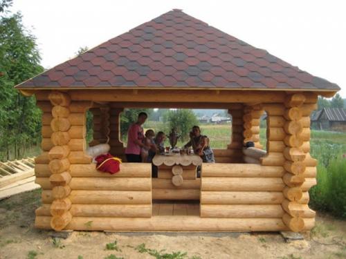 Беседки из бревна. Как определить место строительства