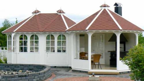 Оригинальные беседки из дерева с барбекю. Ваша беседка с мангалом: важные детали