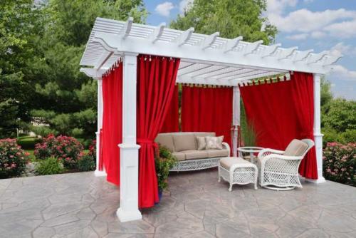 Шторы для открытой веранды на даче из непромокаемой ткани. Уличные шторы: виды и материалы