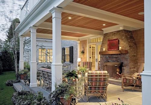 Терраса к дому проекты из металла. Красивые проекты домов с террасой и верандой пристроенной к дому (фото)