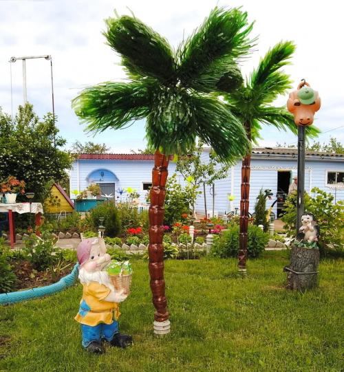 Поделки из 5 литровых пластиковых бутылок своими руками. Садовая экзотика – пластиковая пальма