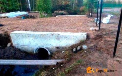 Обустройство заезда на участок через канаву своими руками. Строим въезд на участок через канаву небольшой ширины при помощи ж/б плит