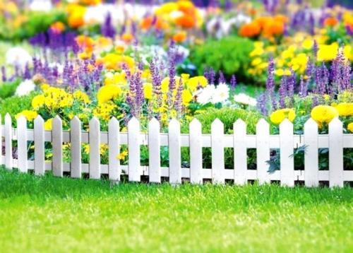 Декоративные заборчики для сада. Забор для цветника из деревянных колышек