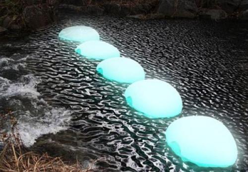 Светящиеся камни для ландшафтного дизайна. Принцип действия светящихся камней