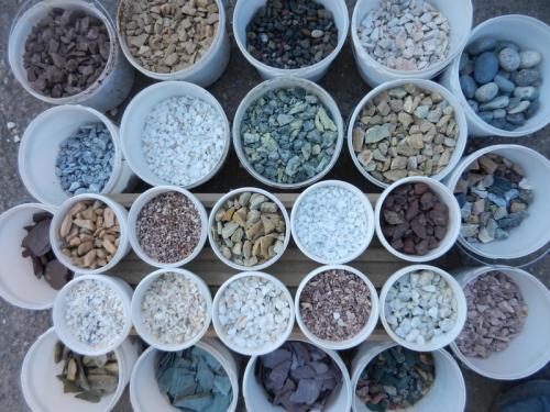 Белый камень для ландшафтного дизайна, как называется. Размеры декоративных камней