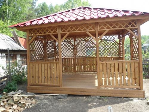 Стильные беседки из дерева идеи. Пошаговая инструкция по созданию садовой беседки