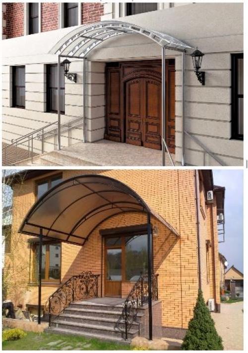 Козырек над крыльцом на металокаркасе из: все, что нужно знать о выборе и установке 16