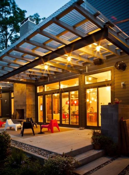 Навесы из поликарбоната во дворе частного дома — секреты мастера самостоятельного изготовления и особенности проектирования! (фото и видео)