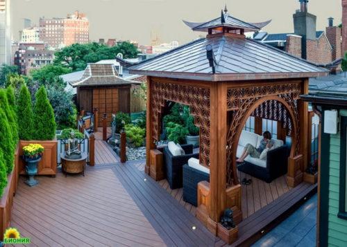 Беседка в современном стиле. Материалы, которые используются при создании стильных беседок