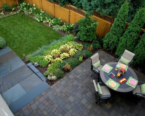 Примеры ландшафтного дизайна маленького участка. №1. Функциональное зонирование