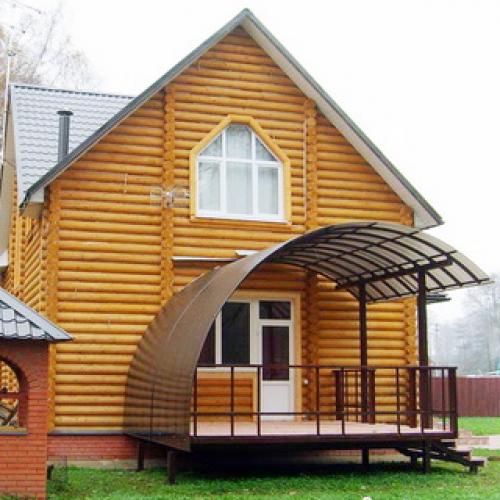 Навес над крыльцом из поликарбоната. Навесы и козырьки над крыльцом частного дома своими руками (с фото) 03