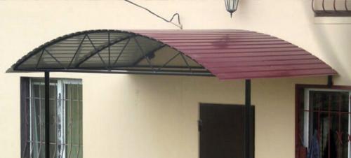 Какие материалы можно использовать для изготовления прямого козырка над крыльцом. Материалы для создания кровли