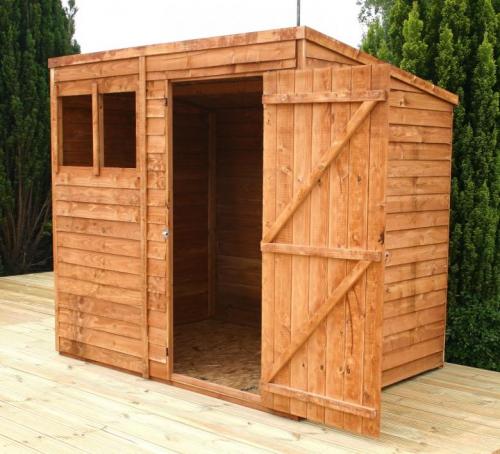 Навес к сараю своими руками. Односкатный навес 15