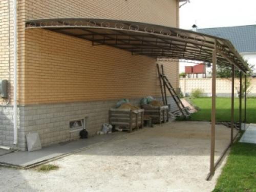 Навес на участке. Проектирование 03