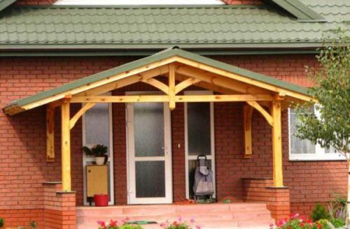 Навес над входной дверью в частном доме своими руками. Предназначение входного навеса
