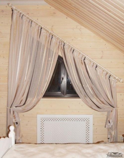 Шторы на скошенный потолок. Форма окон и их расположение