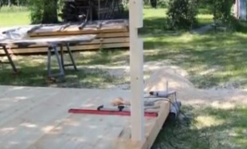 Чертеж беседки 6х4. Сооружение каркаса и заливка крыльца