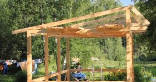 Чертеж беседки 6х4. Сооружение каркаса и заливка крыльца