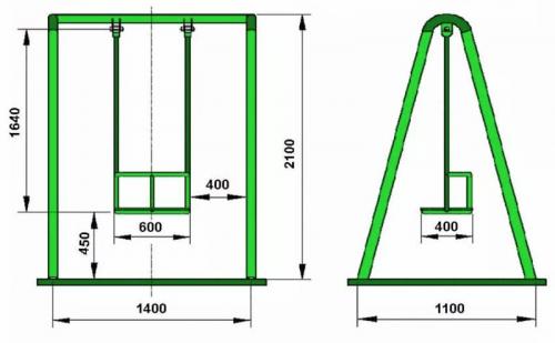 Как изготовить металлические качели. Детские качели для дачи своими руками из металла
