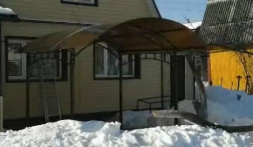 Козырек над крыльцом за 1 день своими руками. Козырек из поликарбоната