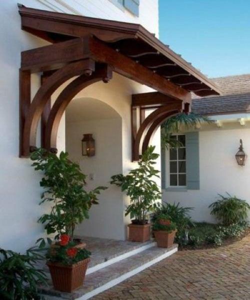 Козырек над дверью из дерева своими руками. Козырек над крыльцом из дерева своими руками — простой и сложный вариант