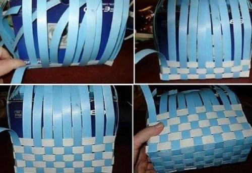 Поделки из полосок пластиковых бутылок. Как смастерить корзину из пластиковых бутылок