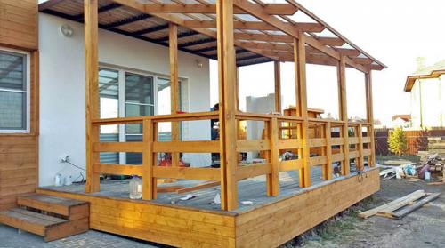 Крыльцо-веранда в частном доме. Какие есть виды террас? И как их строят?