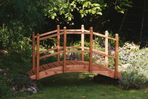 Перила для мостика на даче. Где установить садовый мостик 07