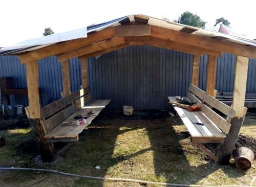 Как выбрать проект беседки из бруса. Строительство беседки для дачи своими руками: чертежи, размеры, инструкции