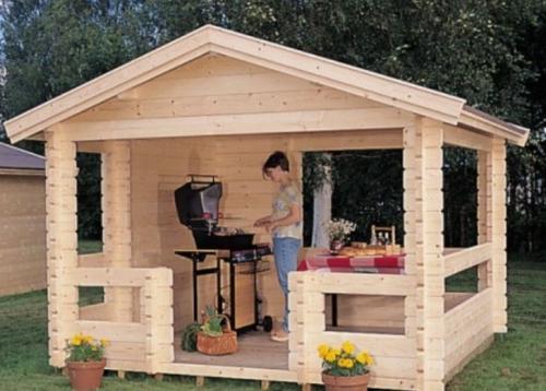 Какие виды беседок можно сделать из мини-бруса. Беседка из минибруса