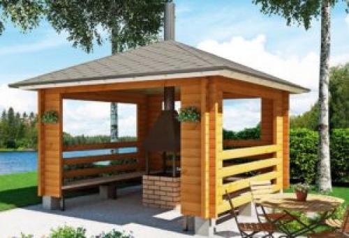 Какие виды беседок можно сделать из мини-бруса. Беседка из минибруса