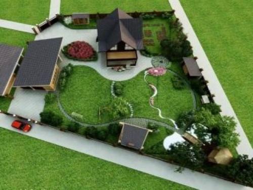 Ландшафтный дизайн дачного участка 6 соток с домом. Особенности 22