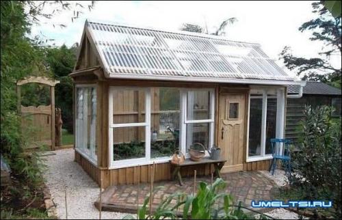 Как создать окна и двери для беседки из хлама. Как сделать беседку из оконных рам