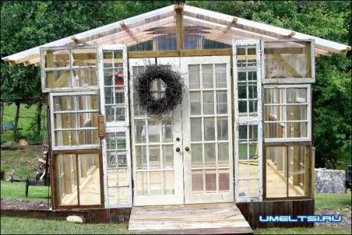 Как создать окна и двери для беседки из хлама. Как сделать беседку из оконных рам