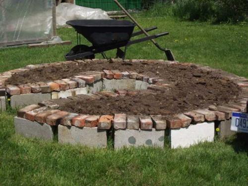 Клумбы из камня и кирпича. Клумбы из кирпича: оригинальные постройки кирпичных клумб. Инструкции и схемы по сооружению своими руками (фото + видео)