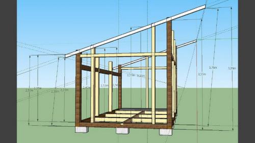 Как оформить внутреннее пространство беседки 3х5 с односкатной крышей. Выбор проекта