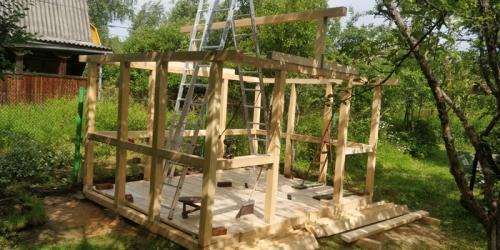 Какие основные этапы строительства беседки 3х4 своими руками. Построил себе беседку 3 на 4 в одиночку, за 2 недели