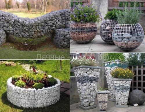Многоярусная клумба из сетки и камней габионов своими руками. Камни для габионов, их размеры и декоративность 09 Многоярусная клумба из сетки и камней габионов своими руками. Камни для габионов, их размеры и декоративность 09