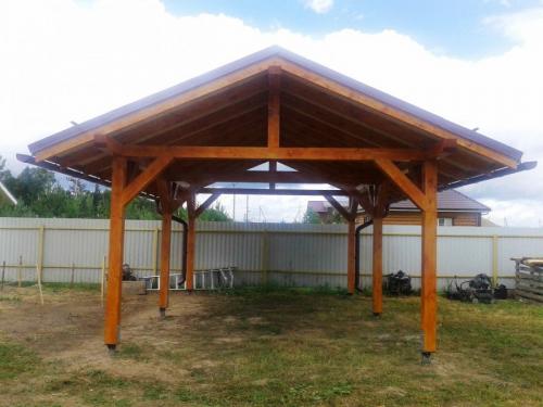 Какие виды летних деревянных навесов существуют. Разновидности навесов