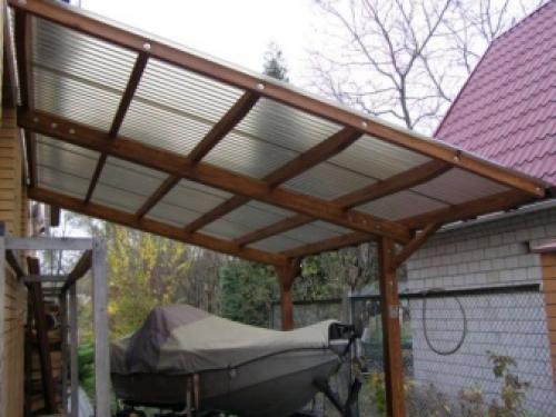 Навес к дому на даче. Все, что нужно знать о навесах к дому 02