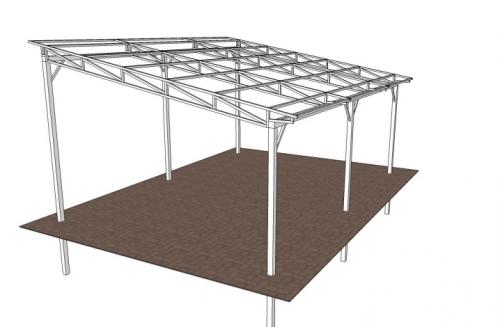 Навес к дому на даче. Все, что нужно знать о навесах к дому 23