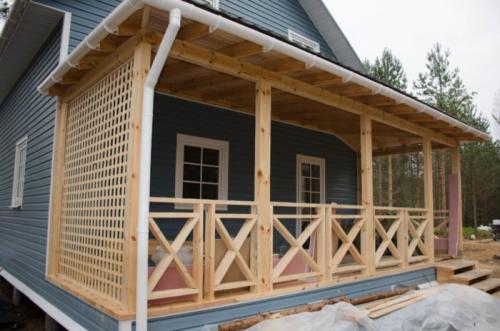 Как пристроить веранду или террасу к деревянному дому. Веранда к дому из дерева: элементы деревянной конструкции и этапы операции